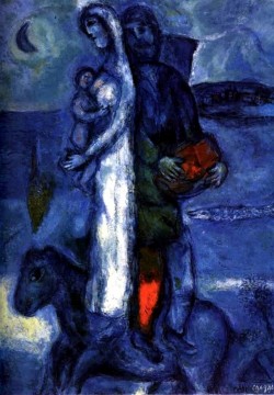 Fisherman’s Family contemporain Marc Chagall Peinture à l'huile